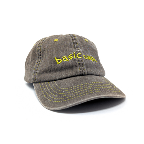 Basic Cap Script Cap - Washed Brown